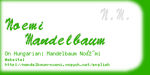 noemi mandelbaum business card